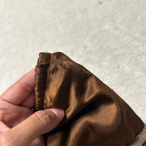 Miss Me Brown Patchwork Vintage Maxi Skirt Paisley Satin Size Small - Picture 7 of 11